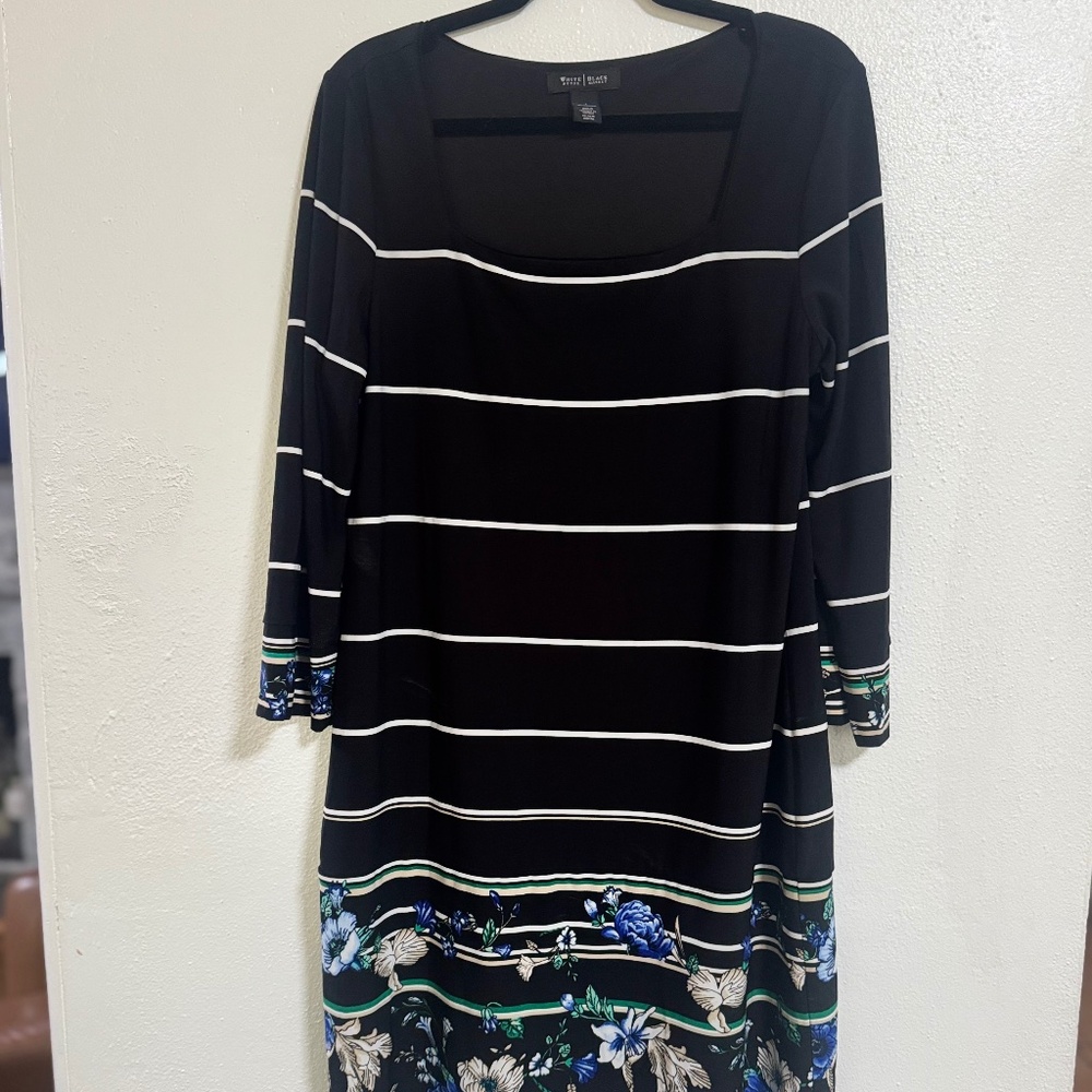 White House Black Market Black midi dress